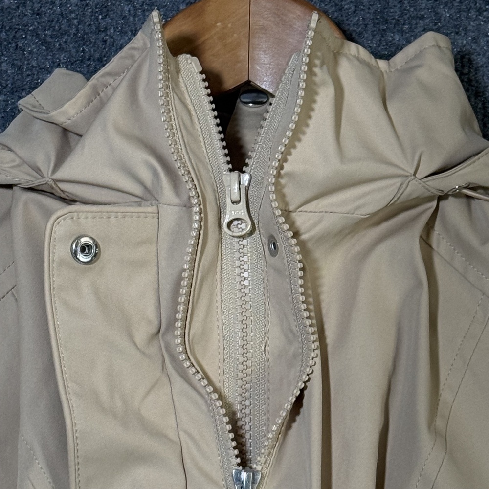 Lands End Jacket Womens Extra Large Hooded Full Zip Beige - Picture 15 of 15